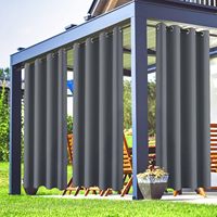 Outdoor Curtains for Patio Rustproof Grommet Top Waterproof Window Curtain Drapes for Porch,Pergola,Cabana,Gazebo,and Sun Room