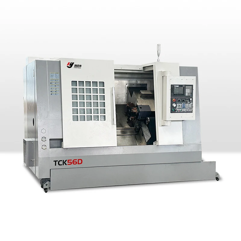 High Precision TCK50 CNC Lathe Supplier For Metal Hining With Inclined Bed And Automatic Turret