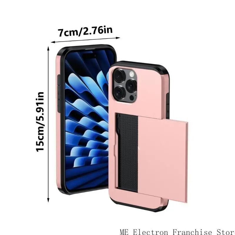 T5EA Heavy Duty 지갑 케이스 이중 레이어 하우징 커버 은폐 된 카드 홀더 수납 공간 및 충격 방지 설계가있는 전화 용 전화