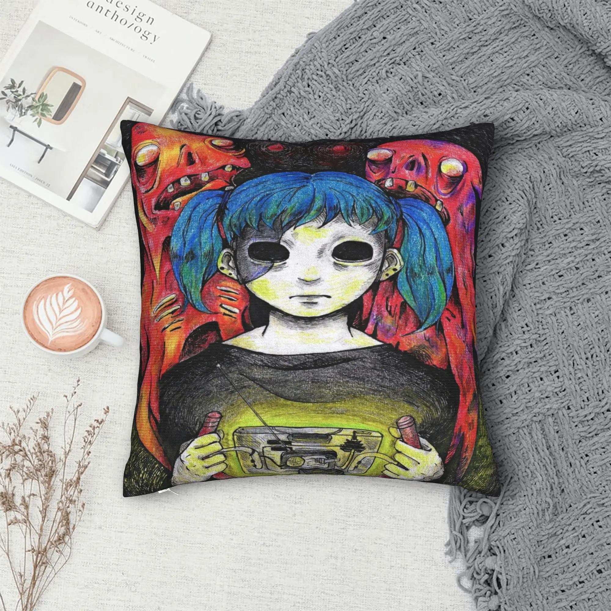 Sally Face Sal Fisher Pillow Case  Soft Pillow Cover For Sofa Car Home Decor Cute Funny Cushion Cover