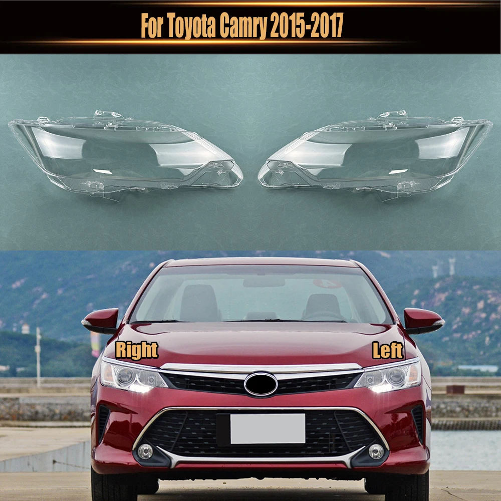 

For Toyota Camry 2015 2016 2017 Headlamp Cover Transparent Lamp Shade Shell Lens Plexiglass Replace Original Lampshade