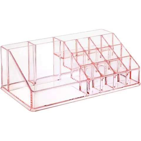 12 best sales गुलाबी मेकअप आयोजक - №1