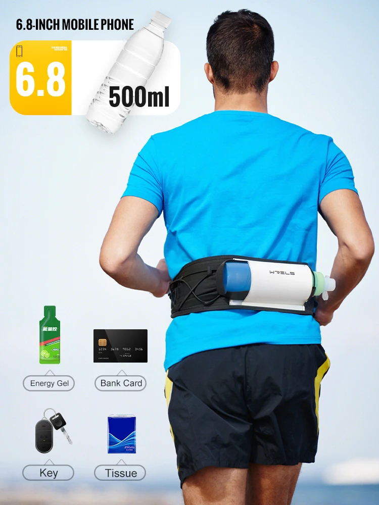 AliExpress WRELS Running Waist Bag Lightweight Hydration Sport Belt Bag Adjustable Hiking Cycling Bottle Bag Fanny Pack Trail Running Bag