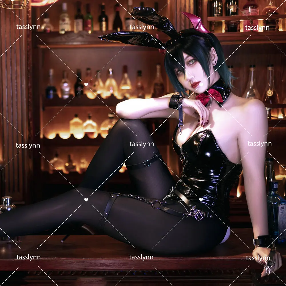 Game Azur Lane Schlachtschiff H Cosplay Costume Schlachtschiff H Bunny Suit Leather Bunny Girls Ulrich Von Hutten Anime Cosplay