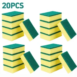 10/20pcs Reusable Double-Sided Cleaning Sponge Dishwashing Cleaning Wipe Household Scouring Pad Sponge Set Kitchen Accessories