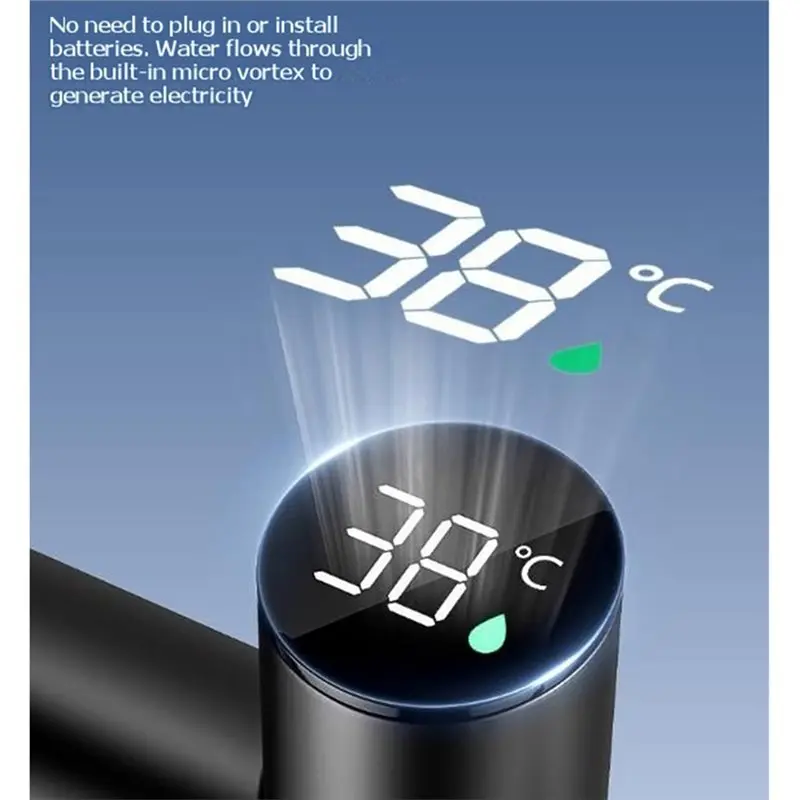 AB33-Universal Rotation Faucet Disc Valve Core Temperature(Black)