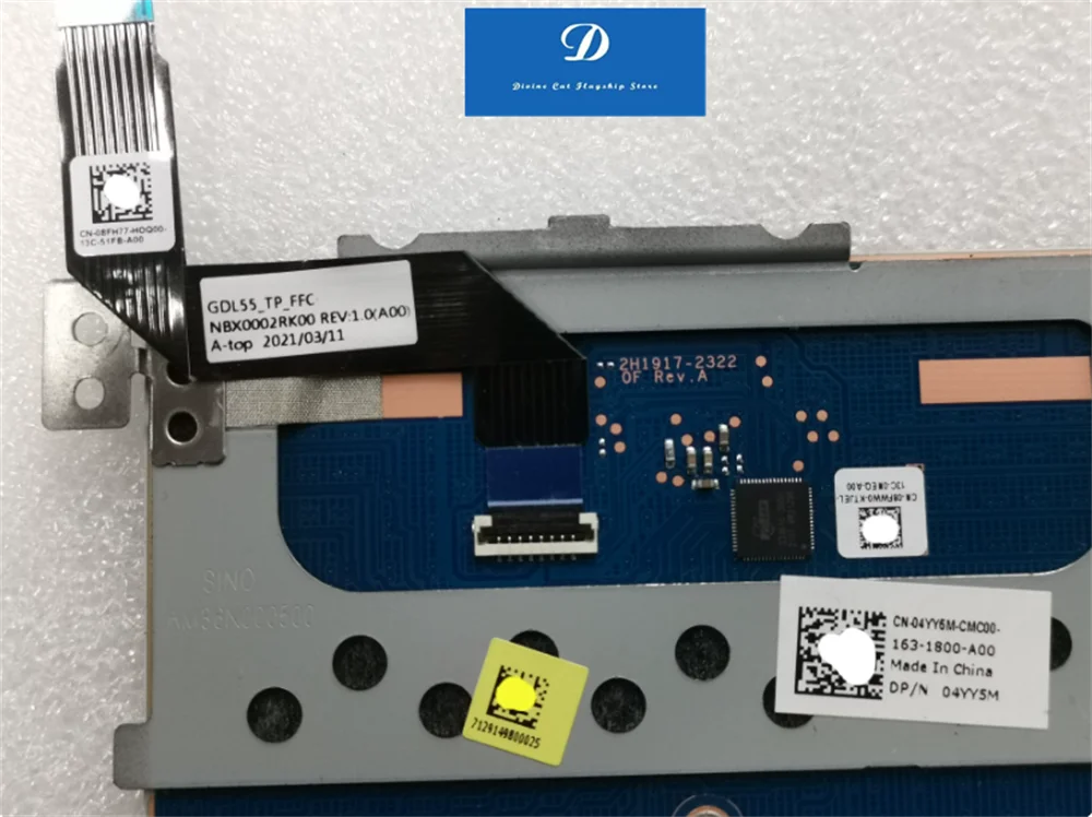 FOR Dell Game Box G15 5510 5511 5515 Touchpad with Cable 08F0W0 0XF6PM