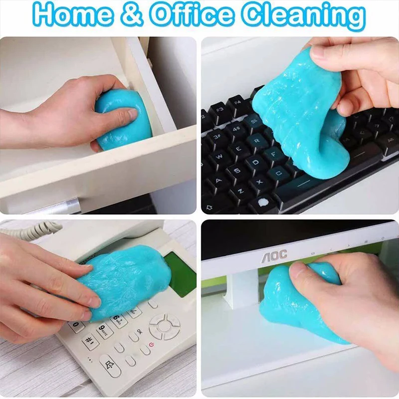 Car Dust Dirt Cleaning Gel Slime Magic Car Dust Cleaner Gel Remover Reusable Mud Clay Auto Interior Air Vent Keyboard Clean Tool