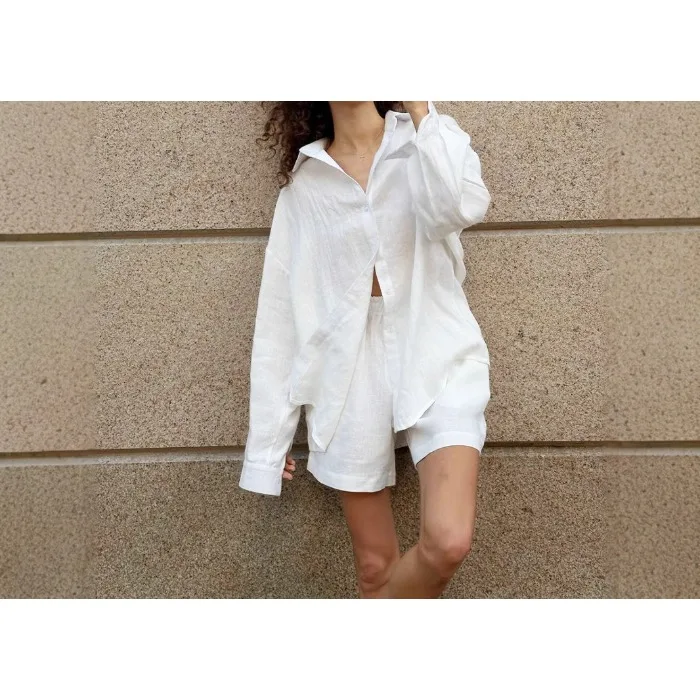 

Cardigan Long Sleeved Coats Shorts Set for Women Streetwear Spring and Summer 2025 Simple Solid Color Casual Suit for Female