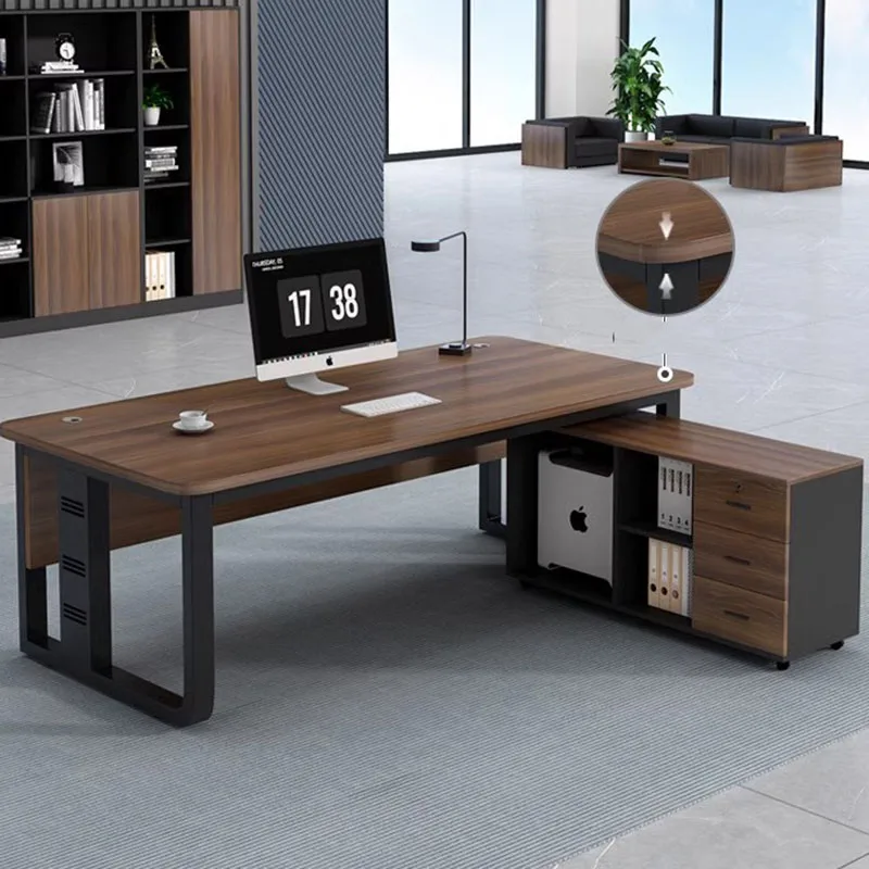 Shelf Writing Desk Coffee Pullout Under Executive Modern Office Desks Work Bedroom Modern Scrivania Letto Wood Furniture