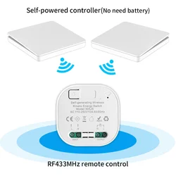 Wireless Smart Switch Light RF433 No Battery Required Waterproof 110-220V with Mini Relay Receiver House Improvement Switch Set