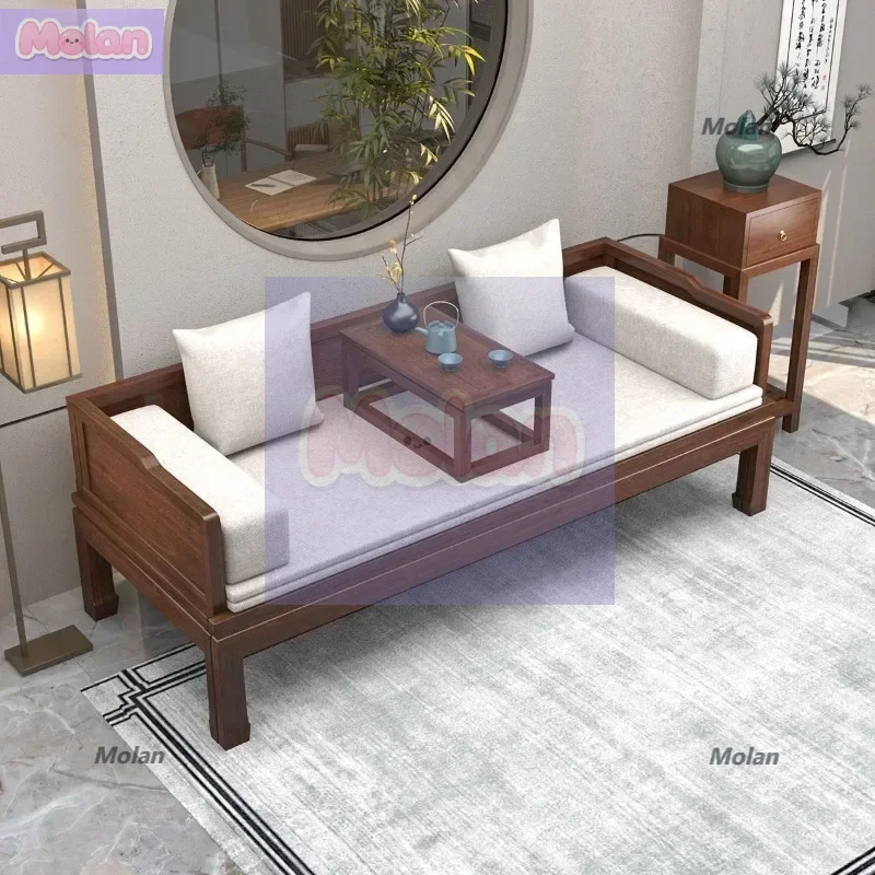 

Arhat bed new Chinese-style solid wood small apartment Zen-style bed Ming-style furniture ash wood push-pull sofa bed couch home