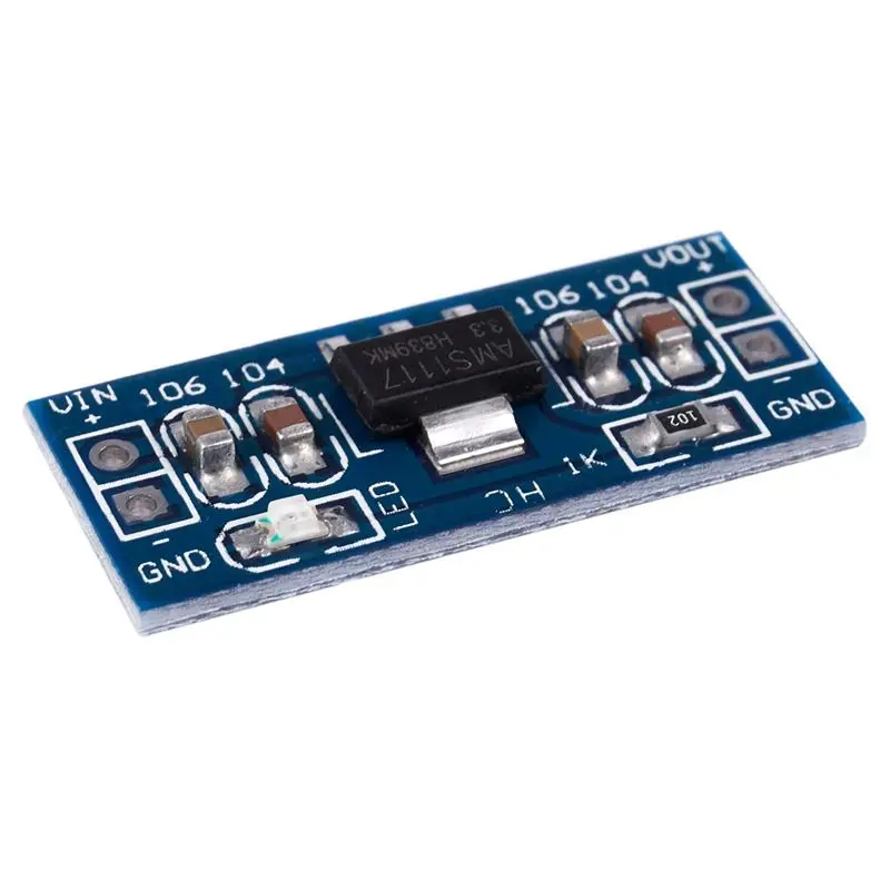 DT17 10X AMS1117-3.3 DC Step-Down Voltage Regulator Adapter, 4.5-7V to 3.3V 800mA Power Module for Electronics