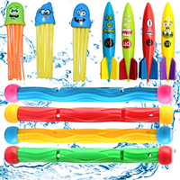 11Pcs Diving Pool Toys for Kids Summer Swim Fun Water Sinking Toys Breath Closure Training Throwing Water Underwater Toy Game