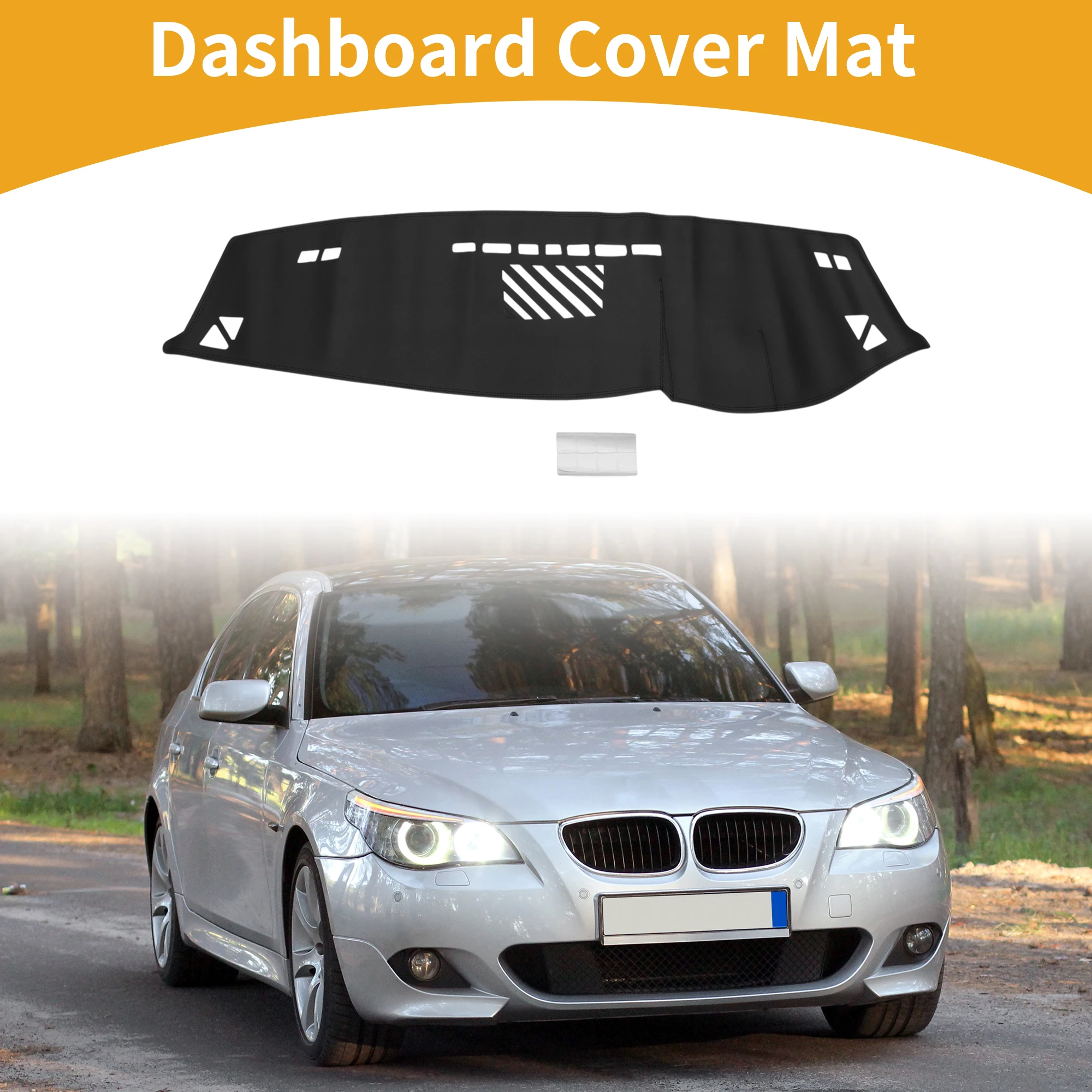 

UXCELL Dashboard Cover for BMW 5 2007-2009 Black 1 Pcs Anti-Slip