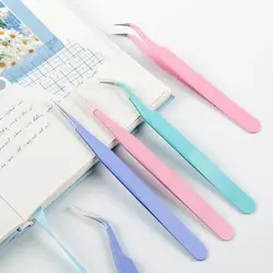 8Style Candy-colored Tweezers Creative Stainless Steel High Elastic Clips