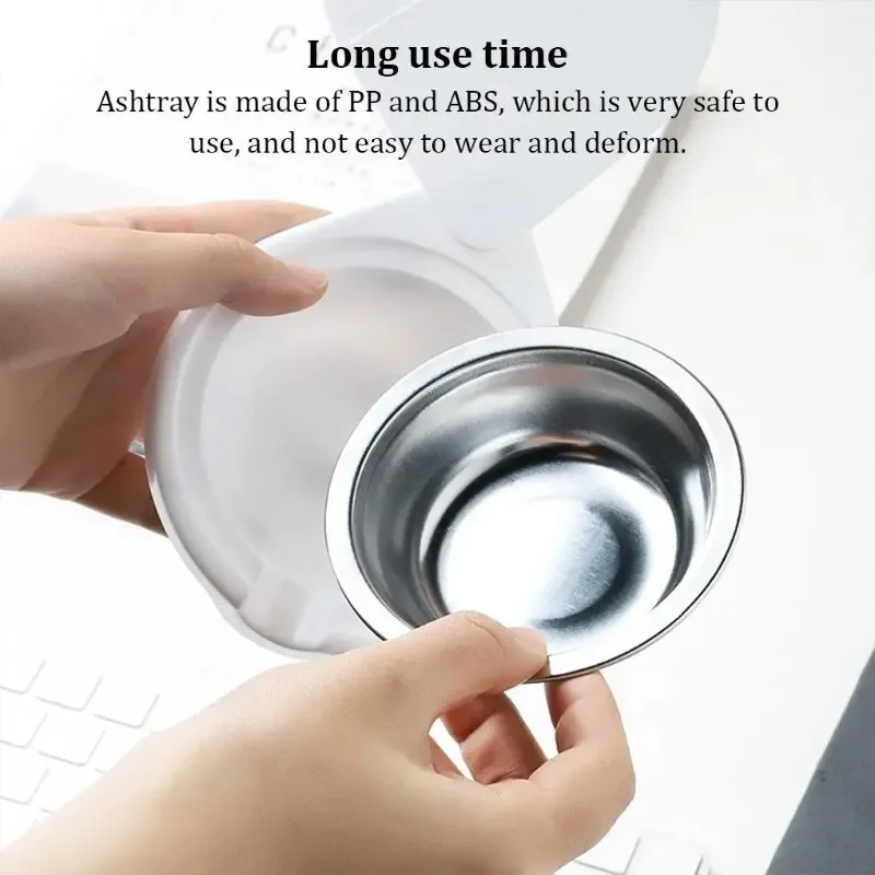 

Indoor concealed adhesive table bottom rotating ashtray detachable and easy to clean stainless steel ashtray