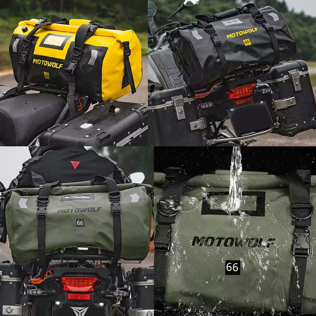 Motorcycle Saddlebags 60L 66L 40L Saddle Bags Motorcycles Skiing Travel Hiking Camping  Luggage Bag Universal Motorcycle Accesso