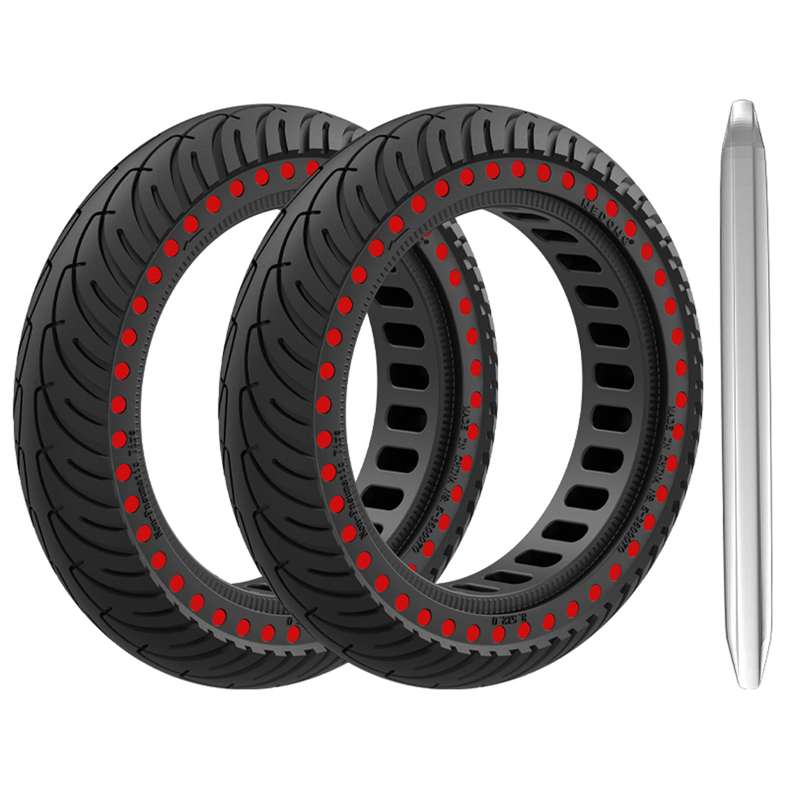 

2pcs Electric Scooter 8.5 inch Tyre for Xiaomi M365 Scooter Rubber Solid Tire Anti-puncture Damping Tyres with Mounting Tool