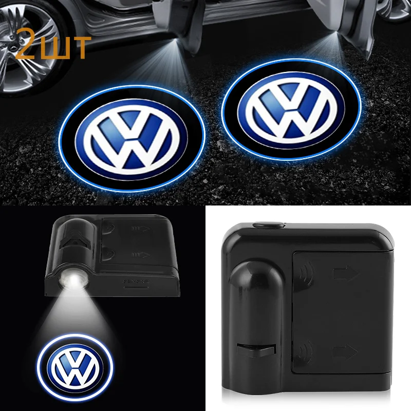 Car Door Emblem Light LED Welcome Lamp Wireless Laser Projector for VW Golf 3 4 MK3 MK4 Passat 3BG Polo 6N 9N Bora Vento