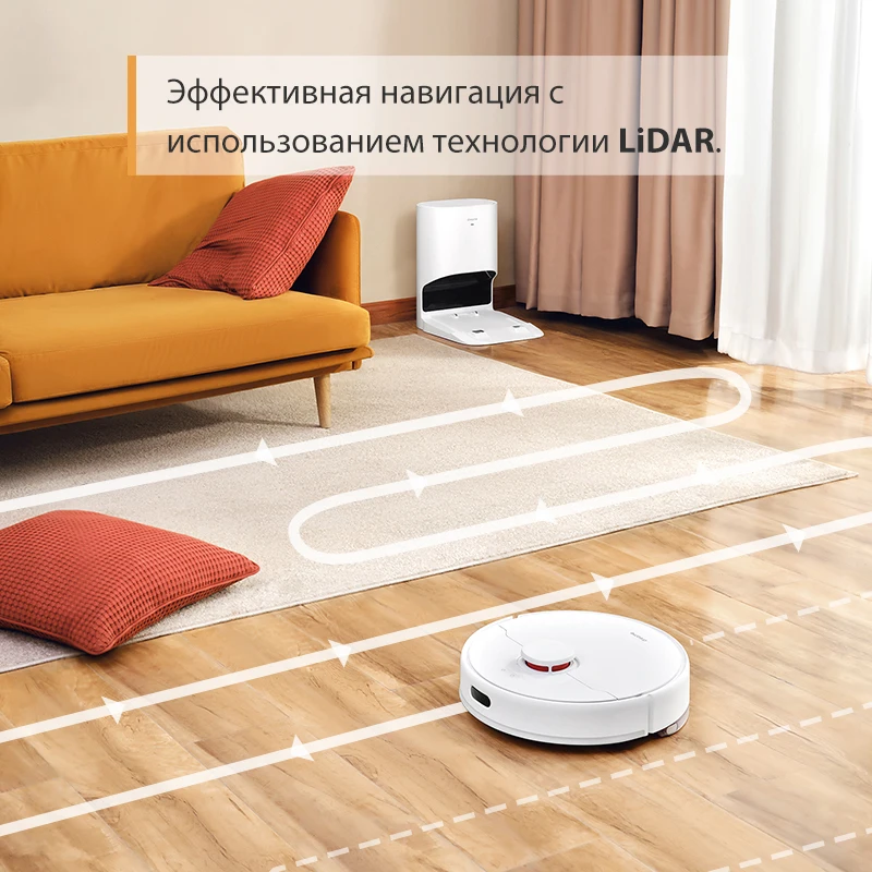 Dreame D10 Plus Robot Vacuum Cleaners for Home 2.5L Dust Collection LDS Navigation 4000Pa Suction Floor Mopping Washing