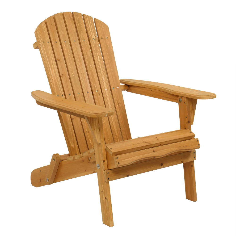 

【Замените 57738306】Складной деревянный шезлонг Adirondack с натуральной отделкой