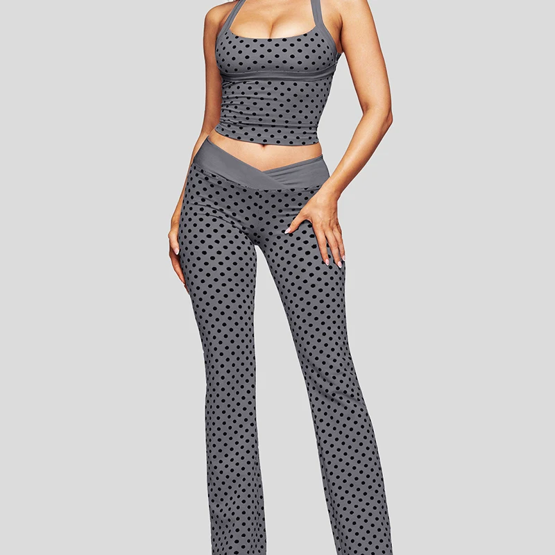 Women Seamless Yoga Set Bra With Chest Cushion And High Waisted Hip Lifting Flared Pants Yoga Pants Summer Quick Drying