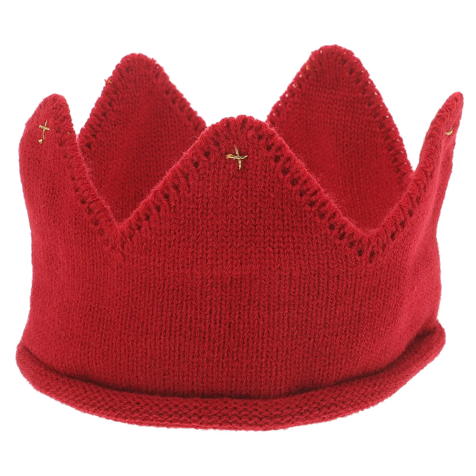 

Knitted Hat Headband Baby Crown Felt Fabric Birthday Beanie Infant Hats Toddler Children Newborn