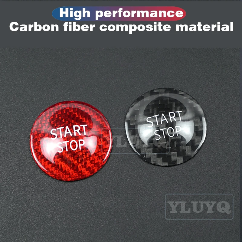 Carbon Fiber Sticker for Renault Koleo Clio/Espace Accessories Interior Trim Car Engine Start Stop OFF Button CAR Accessories