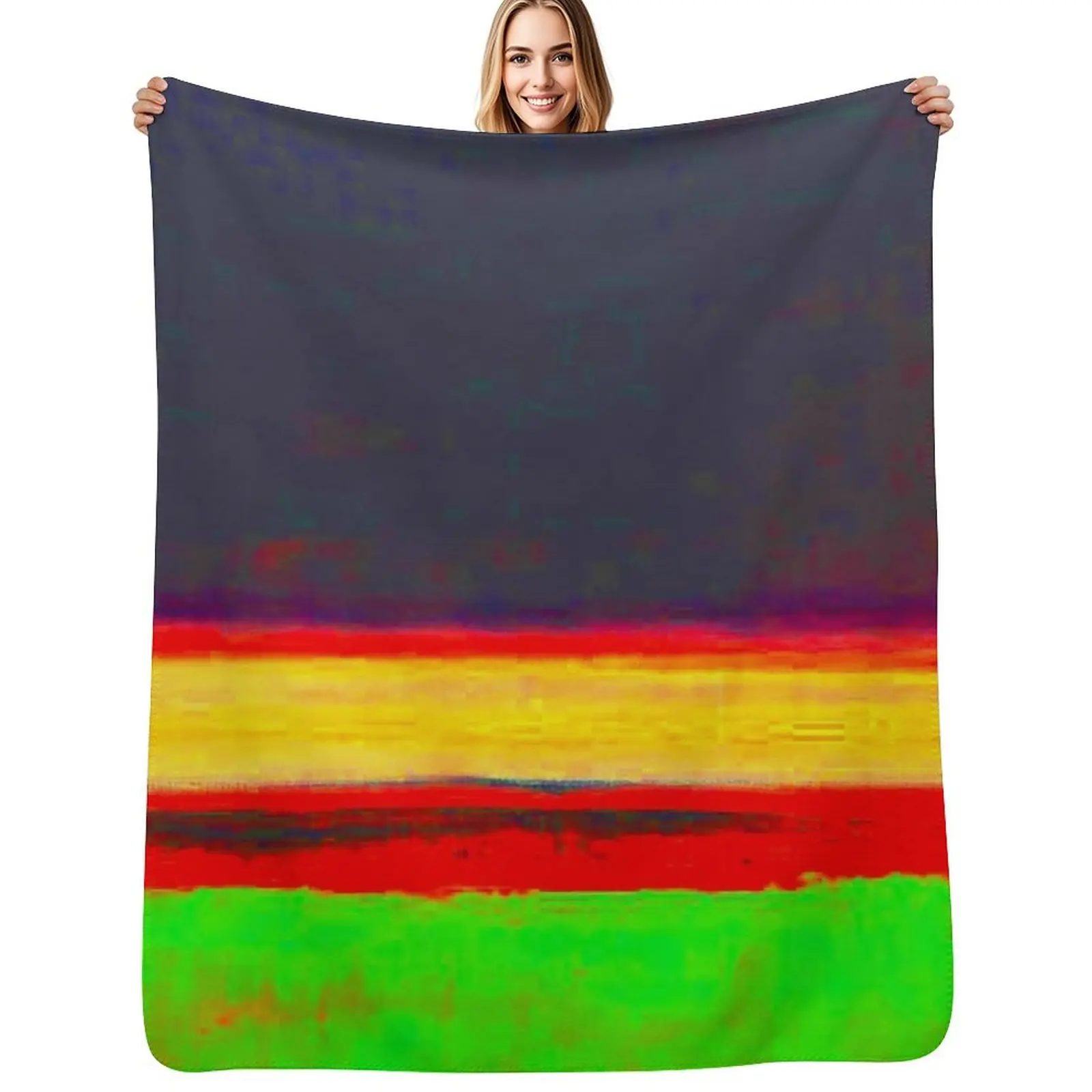 

Artwork by mark rothko Throw Blanket Flannel Fleece Soft Warm Throw Blanket