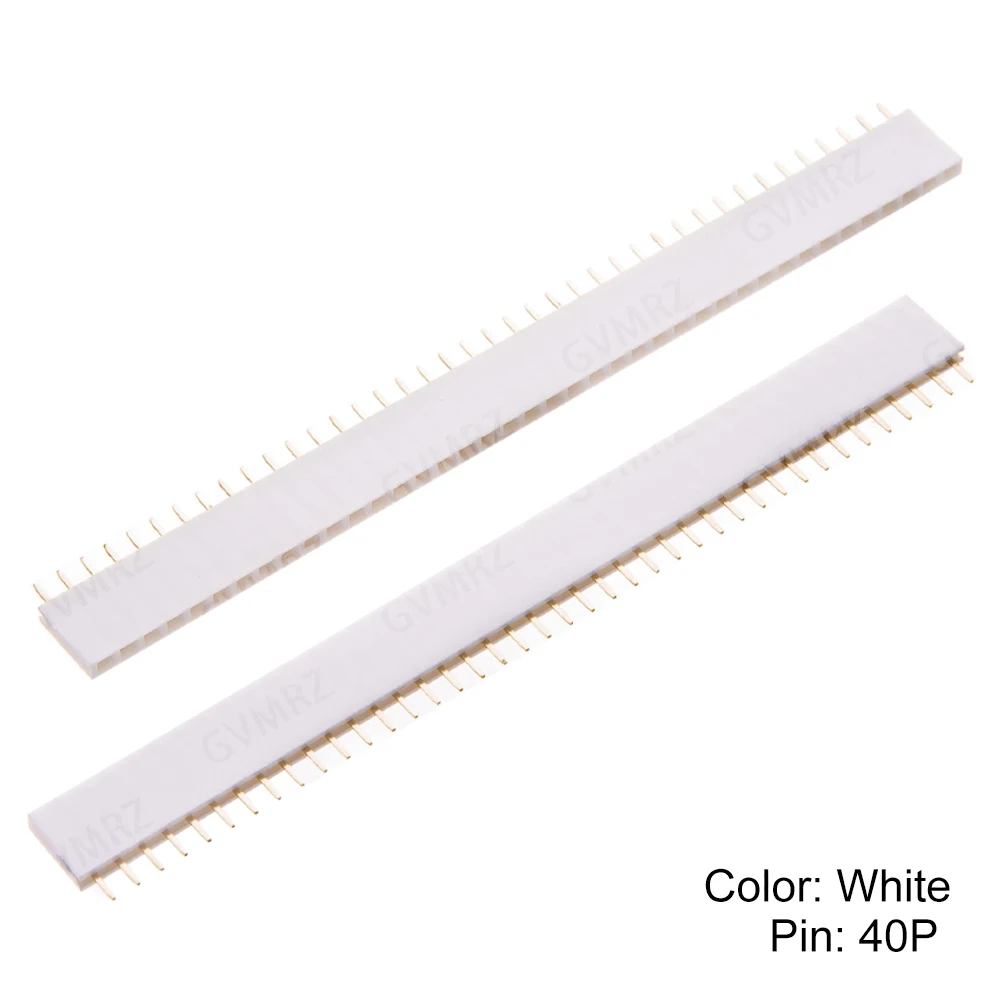 10PCS 40Pin 2.54mm Single/Double Row Pin Header, Straight Male/Female Strip for PCB Mount Integrated circuit