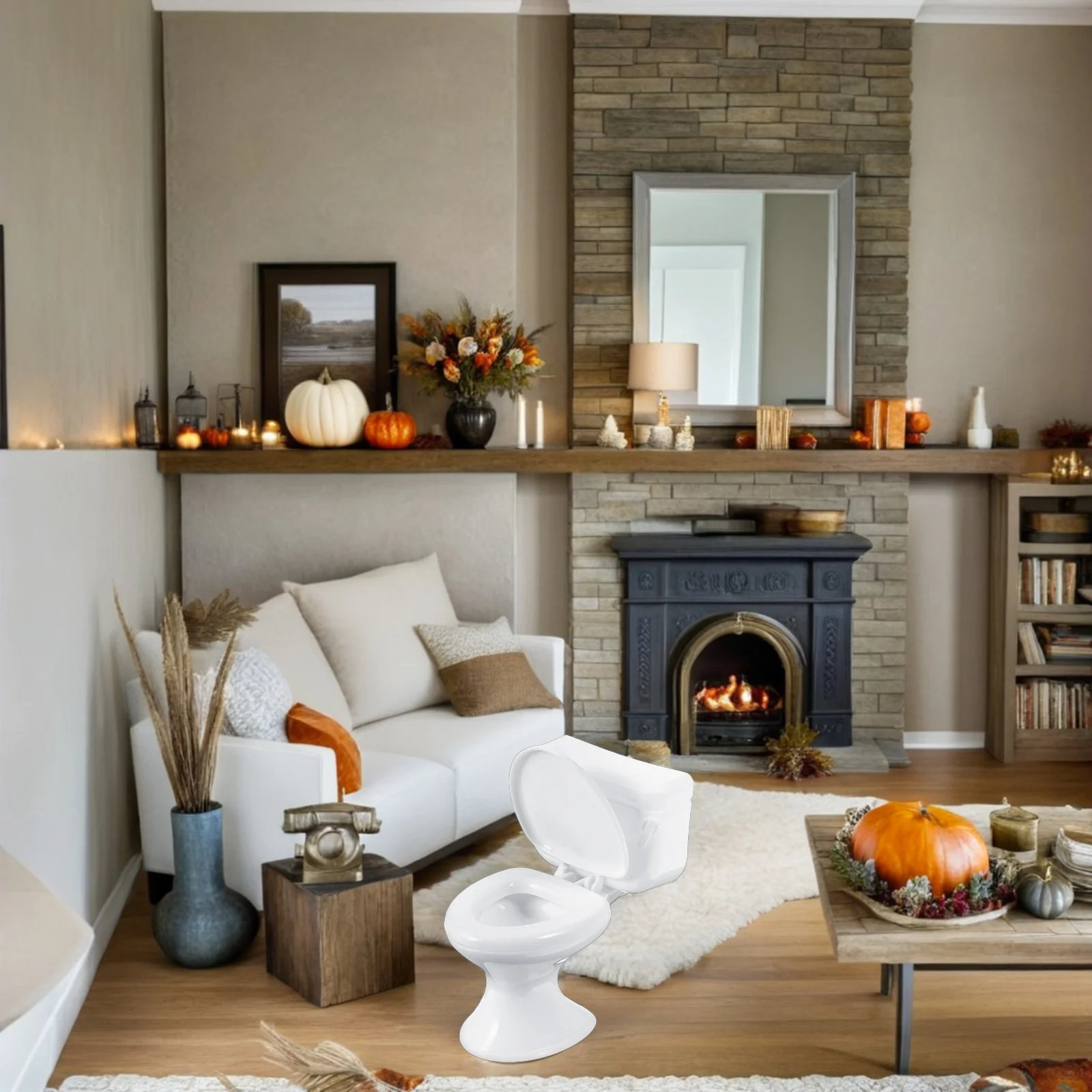 

7 шт. миниатюрный унитаз для кукольного домика в ванной комнате, белый, масштаб 112, реалистичный пластиковый мини-сиденье для унитаза для мини-дисплея для ванной комнаты