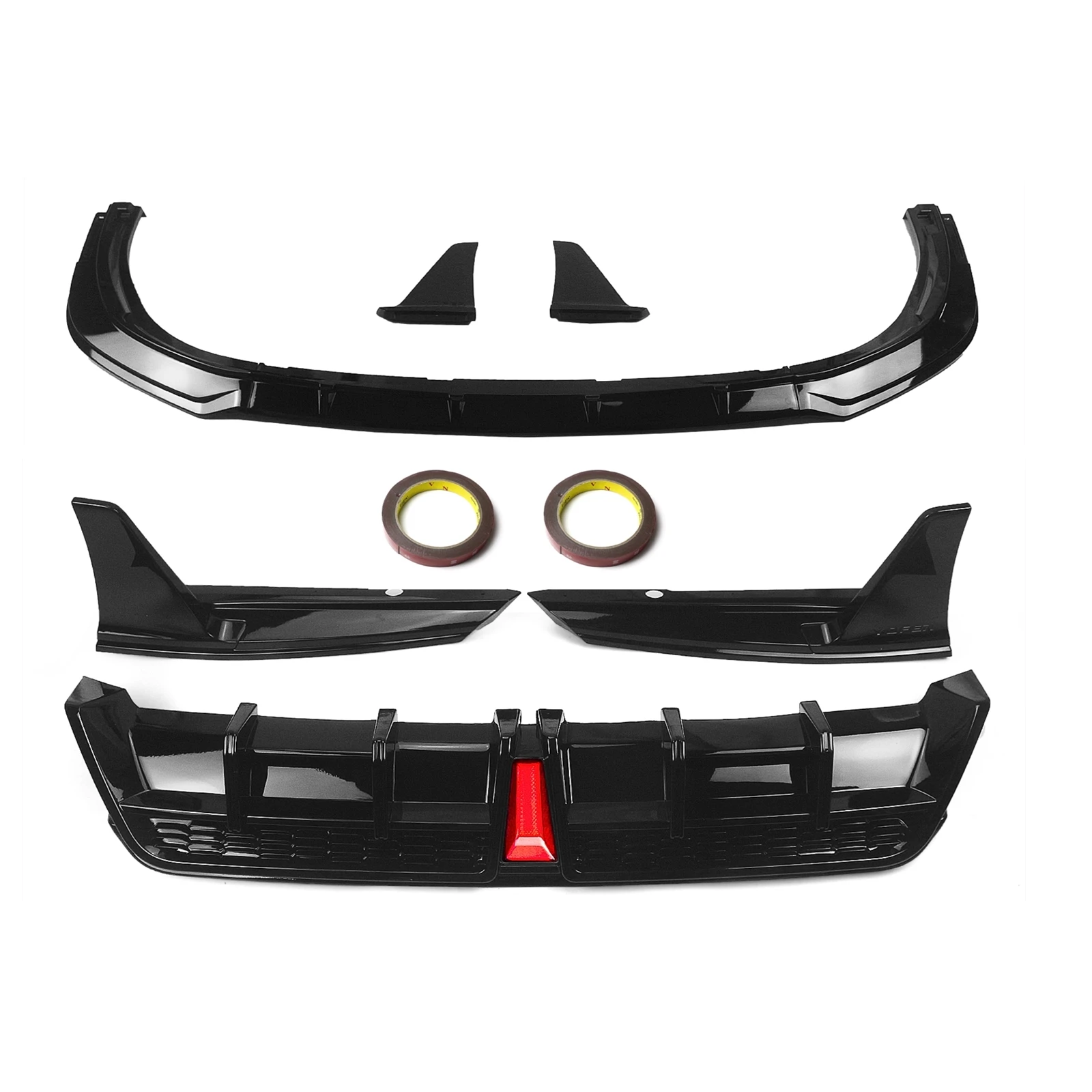 Front Spoiler Splitter & Rear Diffuser Bumper Lip Plate For Toyota Camry SE XSE 2018 2019 2020 2021 2022 2023 2024 YOFER