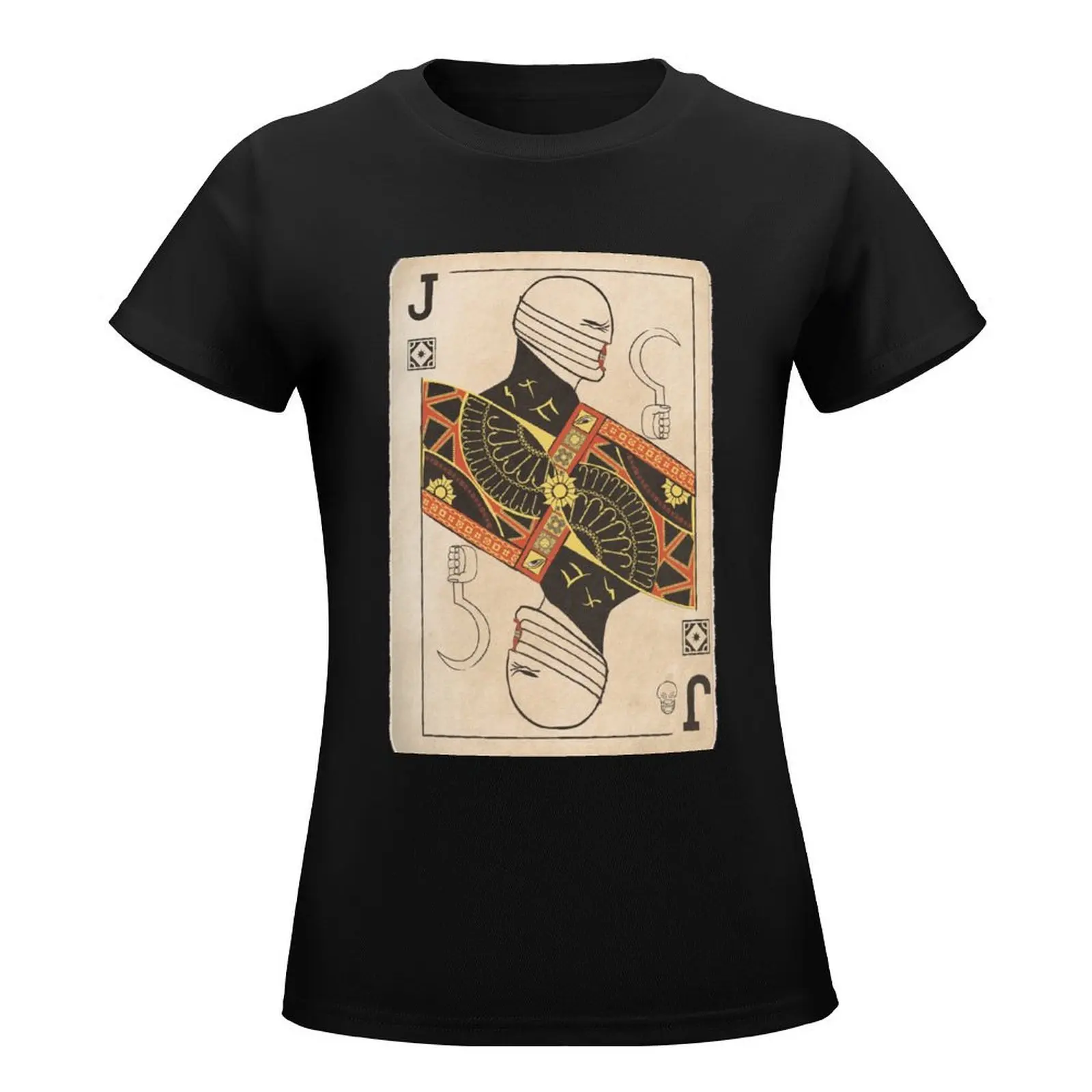 Hellraiser Chatterer Cenobite Playing Card T-Shirt Short sleeve tee kawaii clothes Woman T-shirts