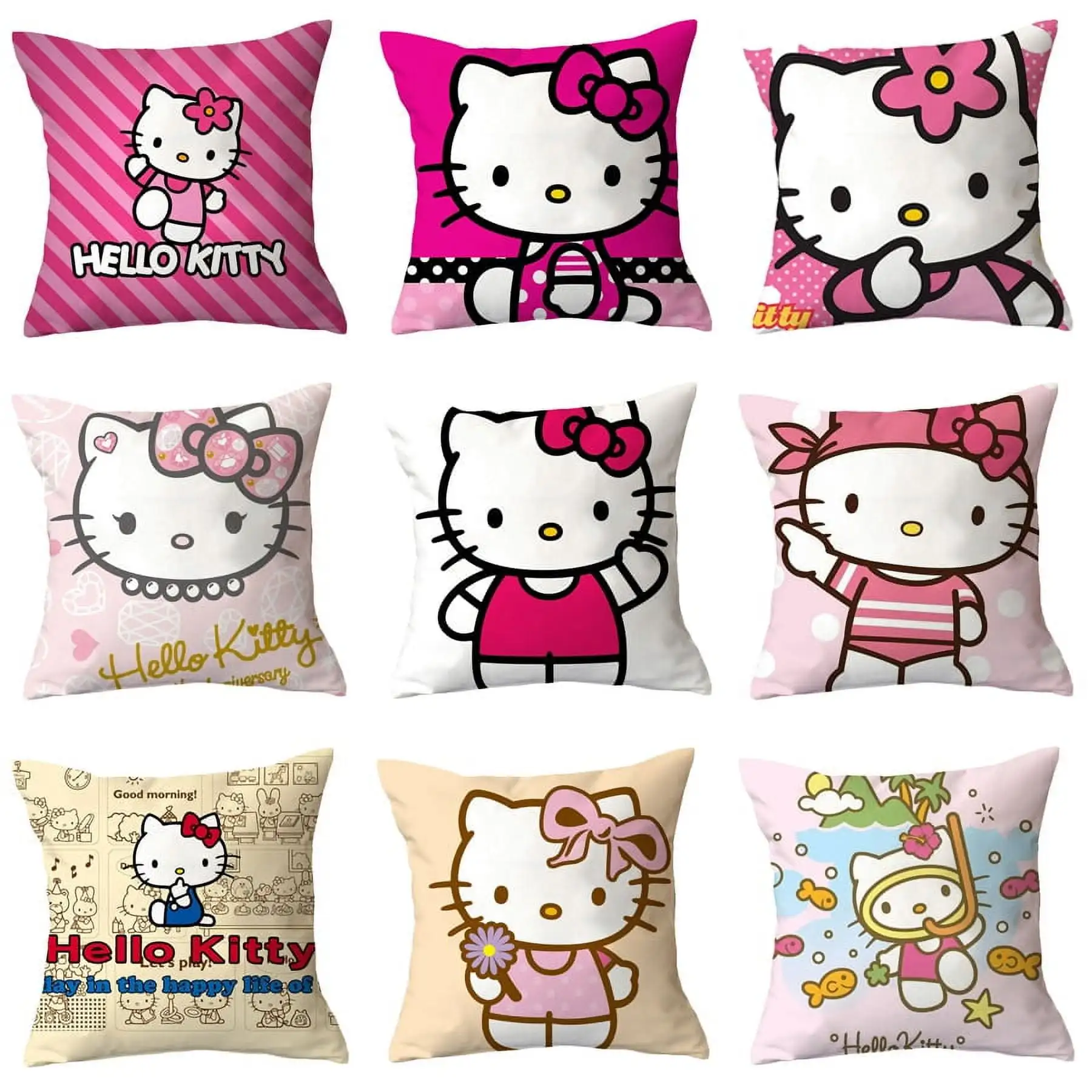 Kawaii Sanrio Hello Kitty Lustiges Spielzeug Kissen Kissenbezug Kissen Fall Kissenbezug Überwurf Schlafzimmer Sofa Dekoratives Mädchen Geschenk