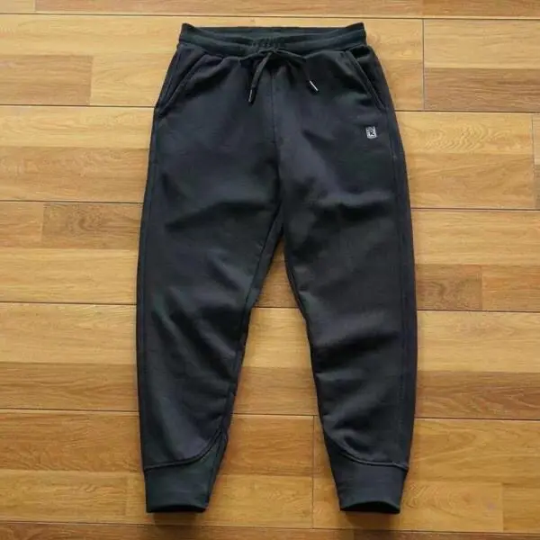 Men's Casual Knitted Cotton Sweatpants Elastic Waist Loose Fit Sporty Harajuku Style Vintage Look Autumn Season Elastic Cuffed