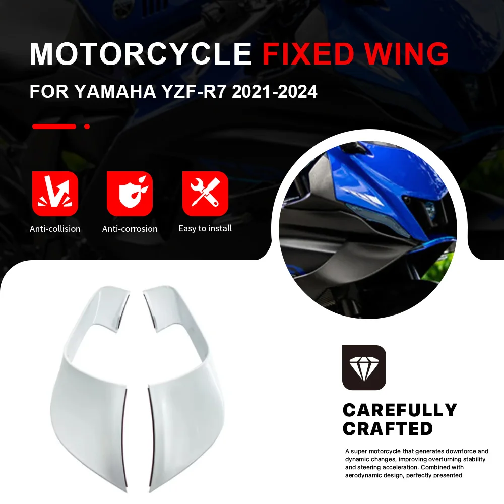

Multiple colors Motorcycle Fixed Wing Spoiler Fairing For YAMAHA YZF-R7 YZFR7 YZF R7 2021-2024 Aerodynamic Windshield Winglets