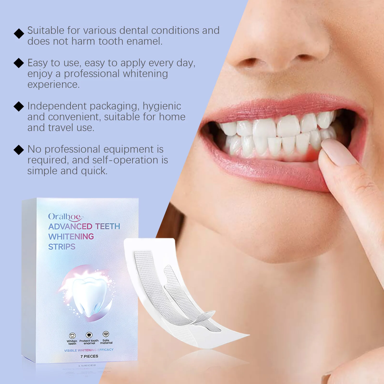 شرائط تبييض الأسنان تفتيح تبييض الأسنان تقليل التصبغ استعادة الأسنان البيضاء إزالة البقع التصحيح تنظيف الأسنان 2026