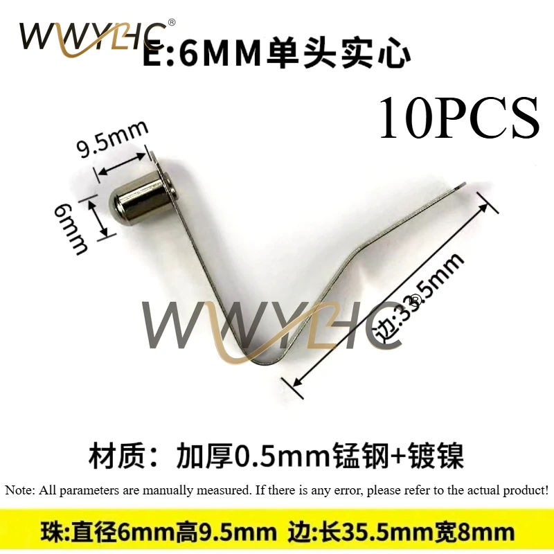 10PCS 304 Stainless Steel Kayak Paddle Tent Pole Push Button Spring Clip Tube Single/double Pin Solid Core