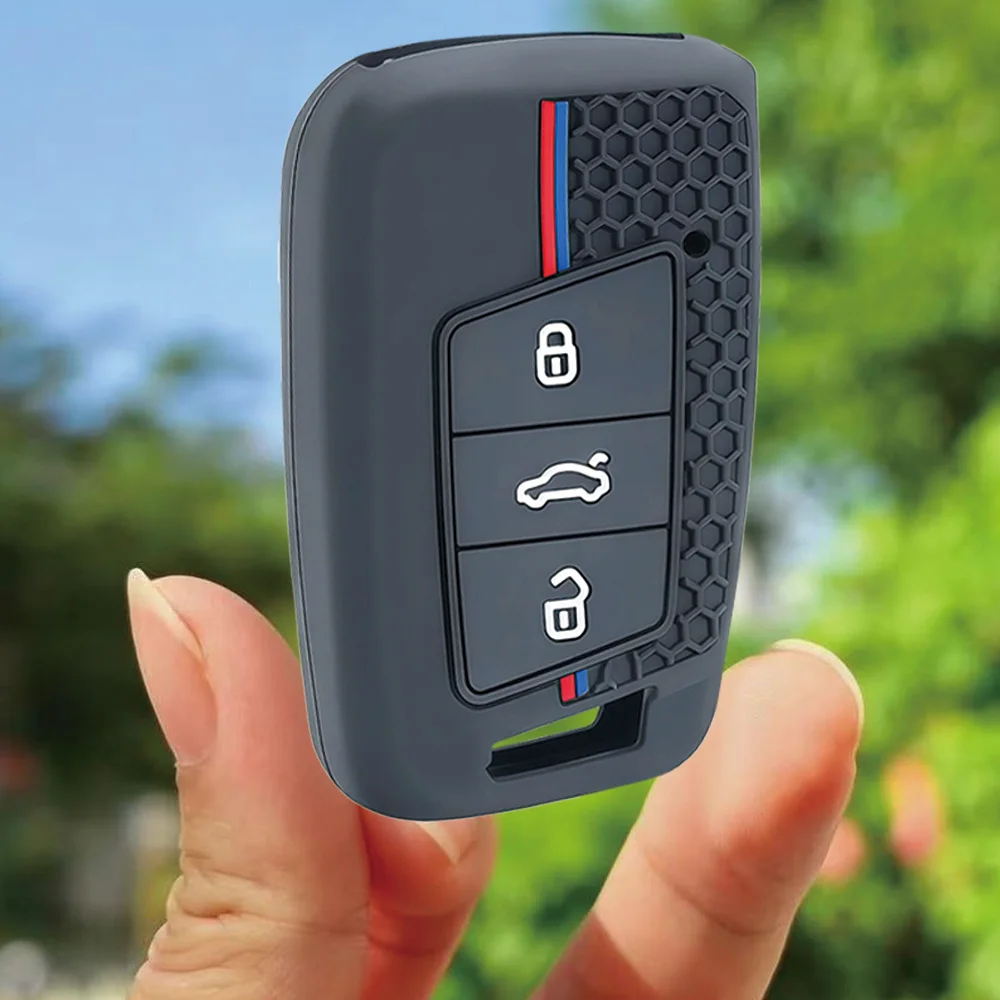  Silicone Car Remote Key Case Cover Protect Shell For VW Volkseagen Passat B8 CC Arteon Magotan GTE Car Keychain Accessories