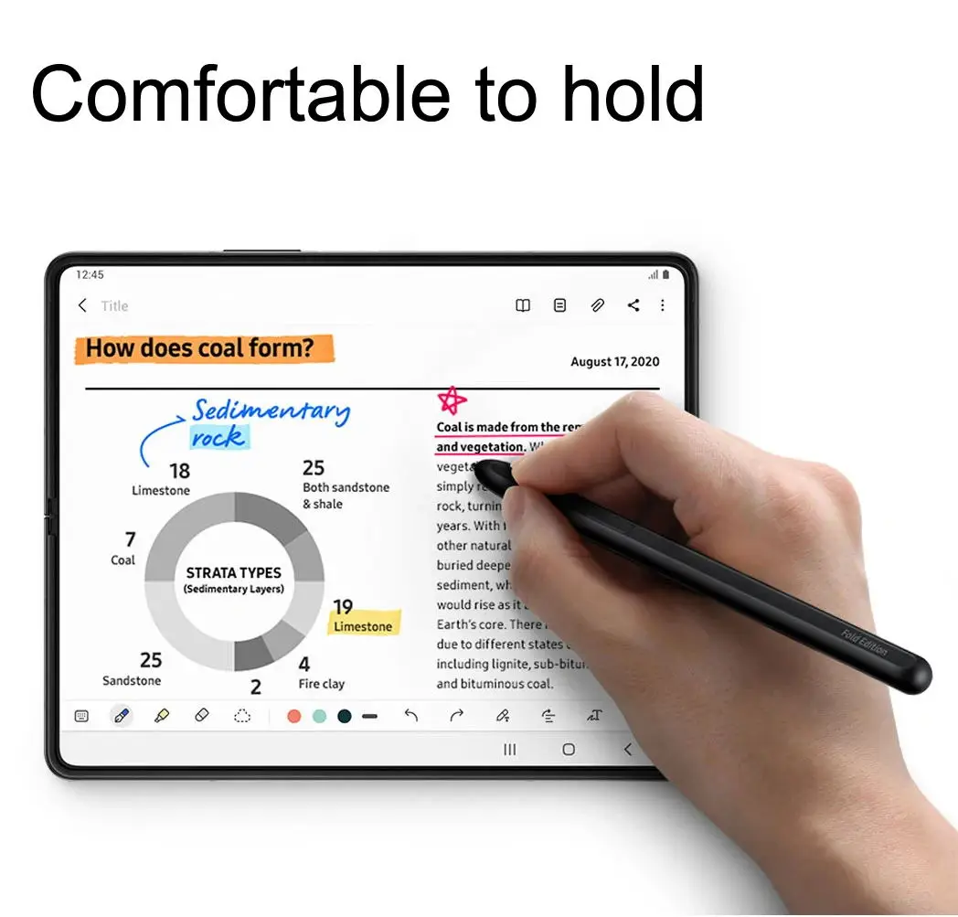 S Pen For Samsung Galaxy Z Fold 3 Fold 4 Edition Mobile Stylus Touch S Pen Without Bluetooth + Tips/Nibs view 4