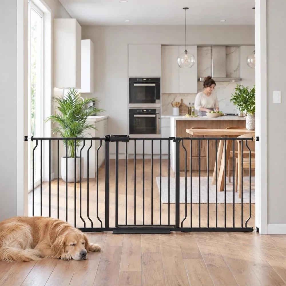 62.2 71.65 Inch Extra Wide Baby Gate for Indoor Stairs and Doorways