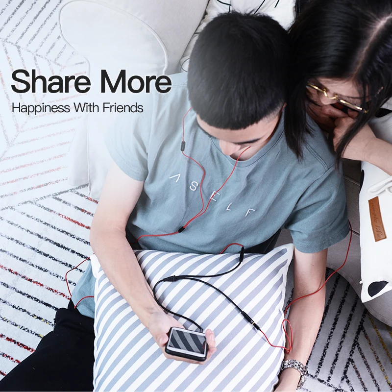 Vention مقسم صوت جاك 3.5 كابل 3.5 مللي متر ذكر إلى 2*3.5 مللي متر أنثى ستيريو Y الفاصل كابل آيفون محمول المتكلم سماعة الرأس