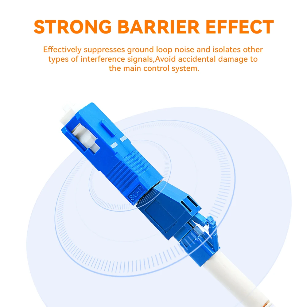 FCST 1PC Fiber Optic Adapter SC Male To LC Female Single Mode Fiber Optic Hybrid Optical Adapter Converter Replacement Sensor