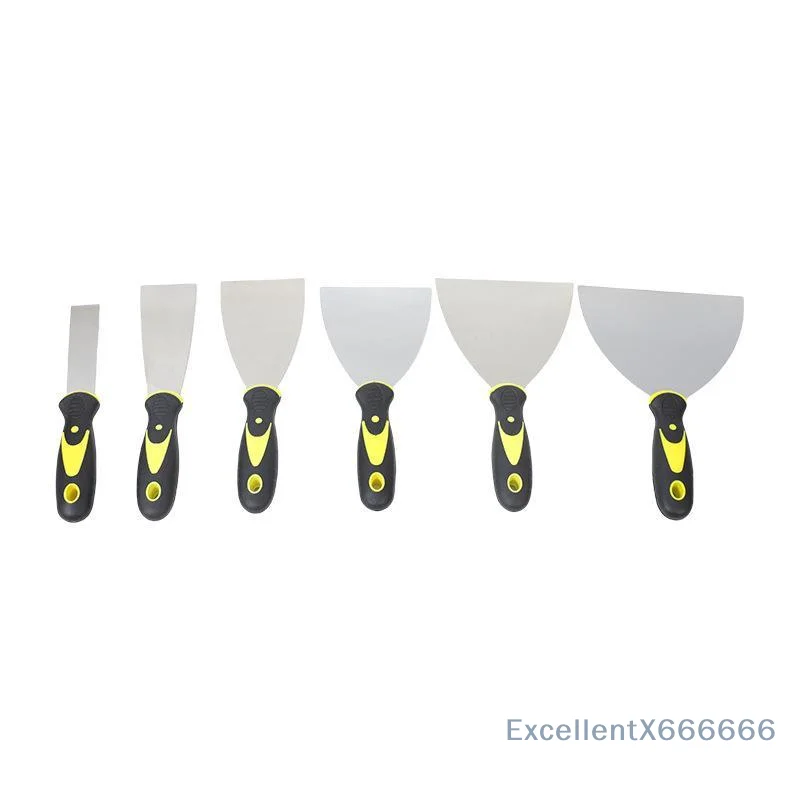 Stainless Steel Putty Knife Plastic Handle Scraper Flexible Blade Filling Painting Tool For DIY Wall Renovation Construction Us