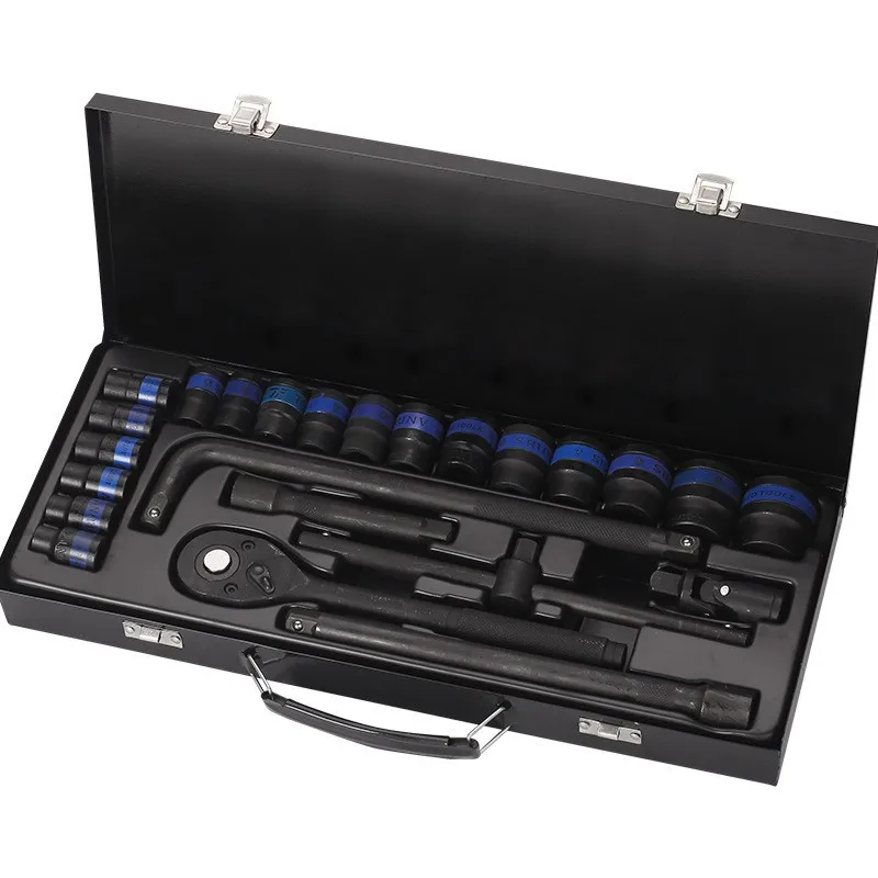 

Suitable for manufacturers to supply 24 sets of tools, manganese phosphate sleeve wrench, auto repair tools, hardware tools