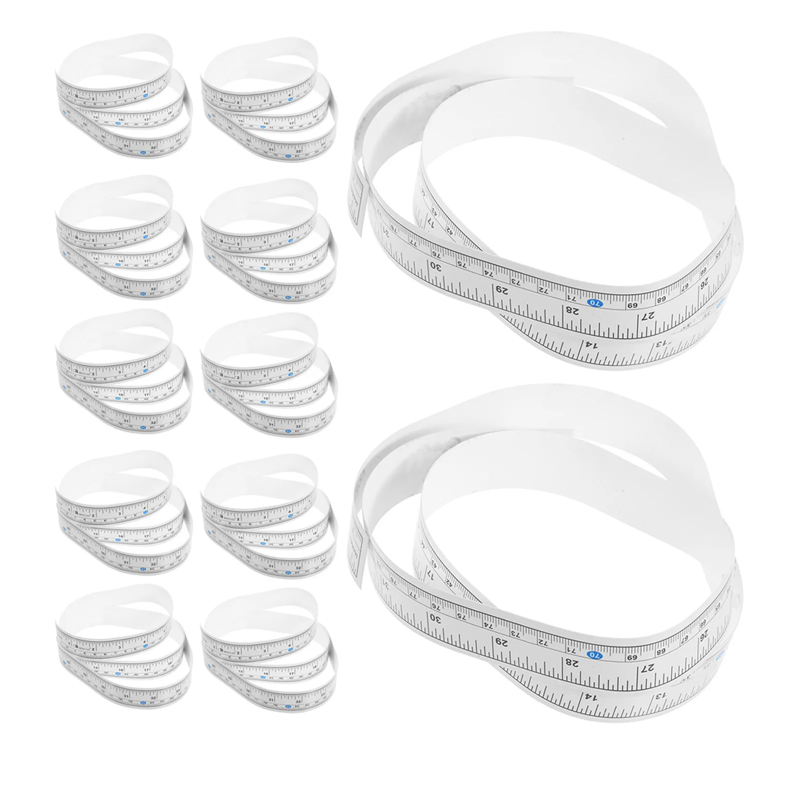 12Pcs Fish Measuring Tape Self Adhesive Waterproof Dual Scale Ruler Sticker for Fishing Boats Kayaks Rods Accurate Measurement