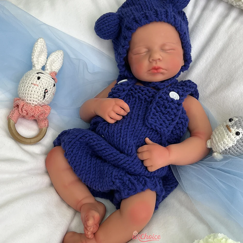 دمية أطفال واقعية لحديثي الولادة مقاس 20 بوصة مصنوعة يدويًا من السيليكون دمية أطفال تولد من جديد للتجميع مع مصاصة #5