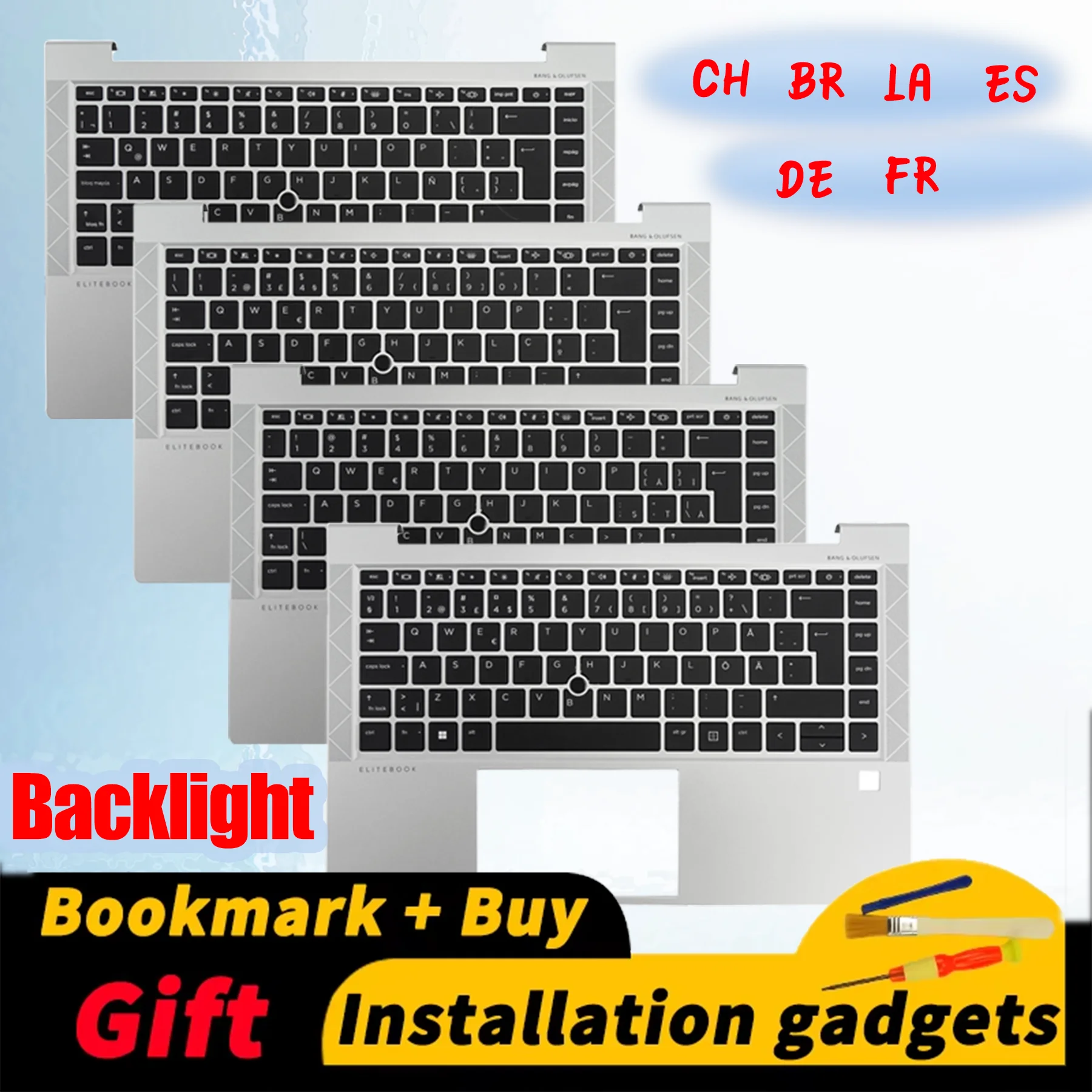 

Клавиатура с подсветкой для ноутбуков HP EliteBook 840 G7/845 G7/840 G8 (бразильская, швейцарская, немецкая, испанская, французская, латинская испанская раскладка)
