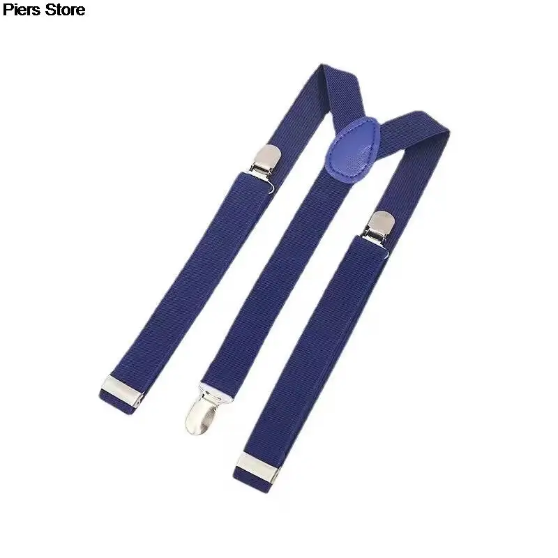 2pcs 2.5 X100cm Elastic Polyester Suspenders Men 3 Clips Vintage Men's Women Suspender Trousers Wedding Suspension for Skirts